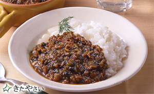 ひき肉とほうれんそうのカレー