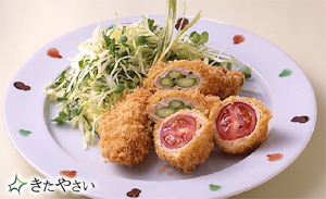 豚肉の野菜巻きフライ