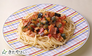 夏野菜のパスタ