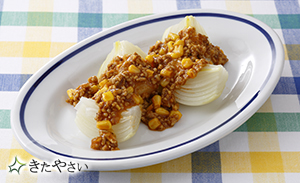 レンジ玉ねぎ カレーコーンみそ