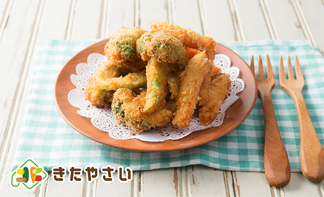 ブロッコリーとにんじんのチーズフライ