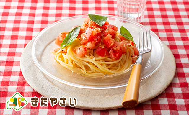 トマトとツナの冷製スパゲッティ
